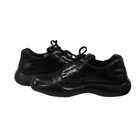 Prada Mens Vintage Chunky Derby US 10 UK 9 Black Leather AW99 Vibram Square Toe - Picture 9 of 11